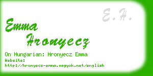 emma hronyecz business card